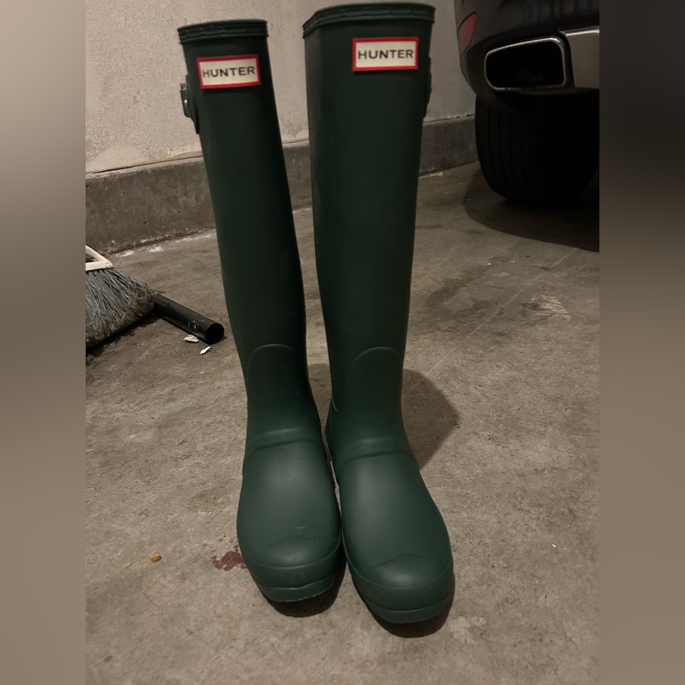 Green Hunter Boots Sz8